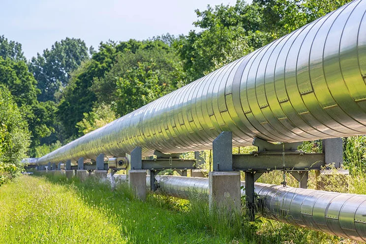 Outdoor Gas pipeline